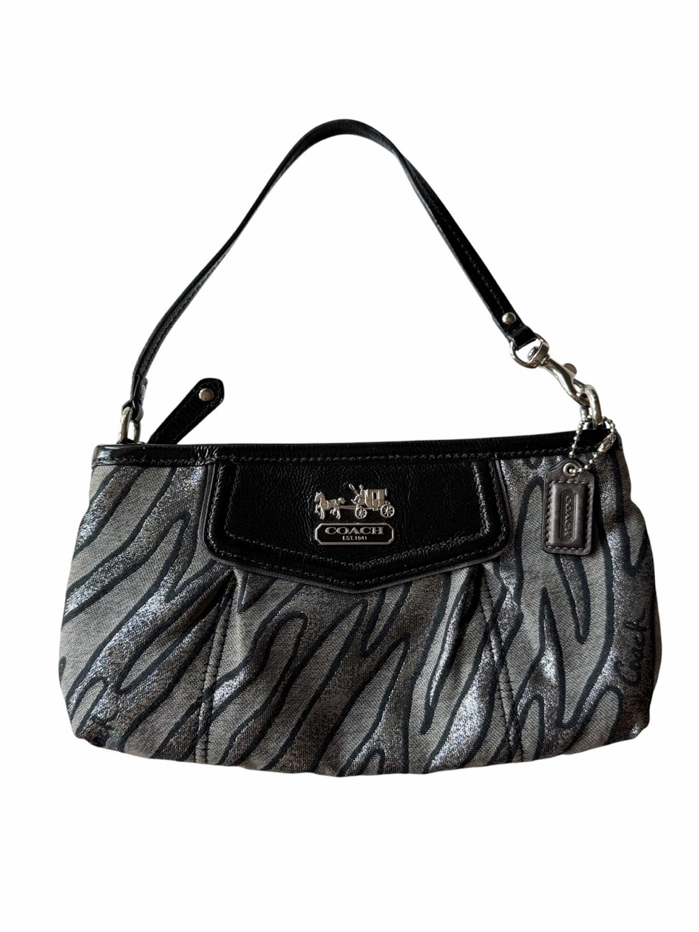 Coach Y2K Madison Zebra Print Convertible Shoulder Bag Wristlet Clutch